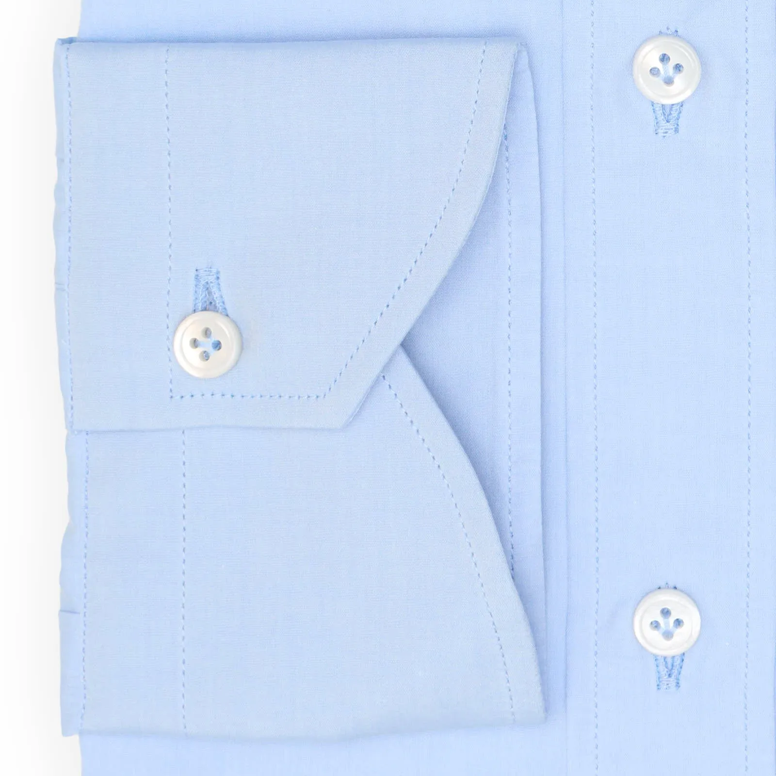 GUGLIELMINOTTI Milano Blue Melange Cotton Dress Shirt EU 45 NEW US 18