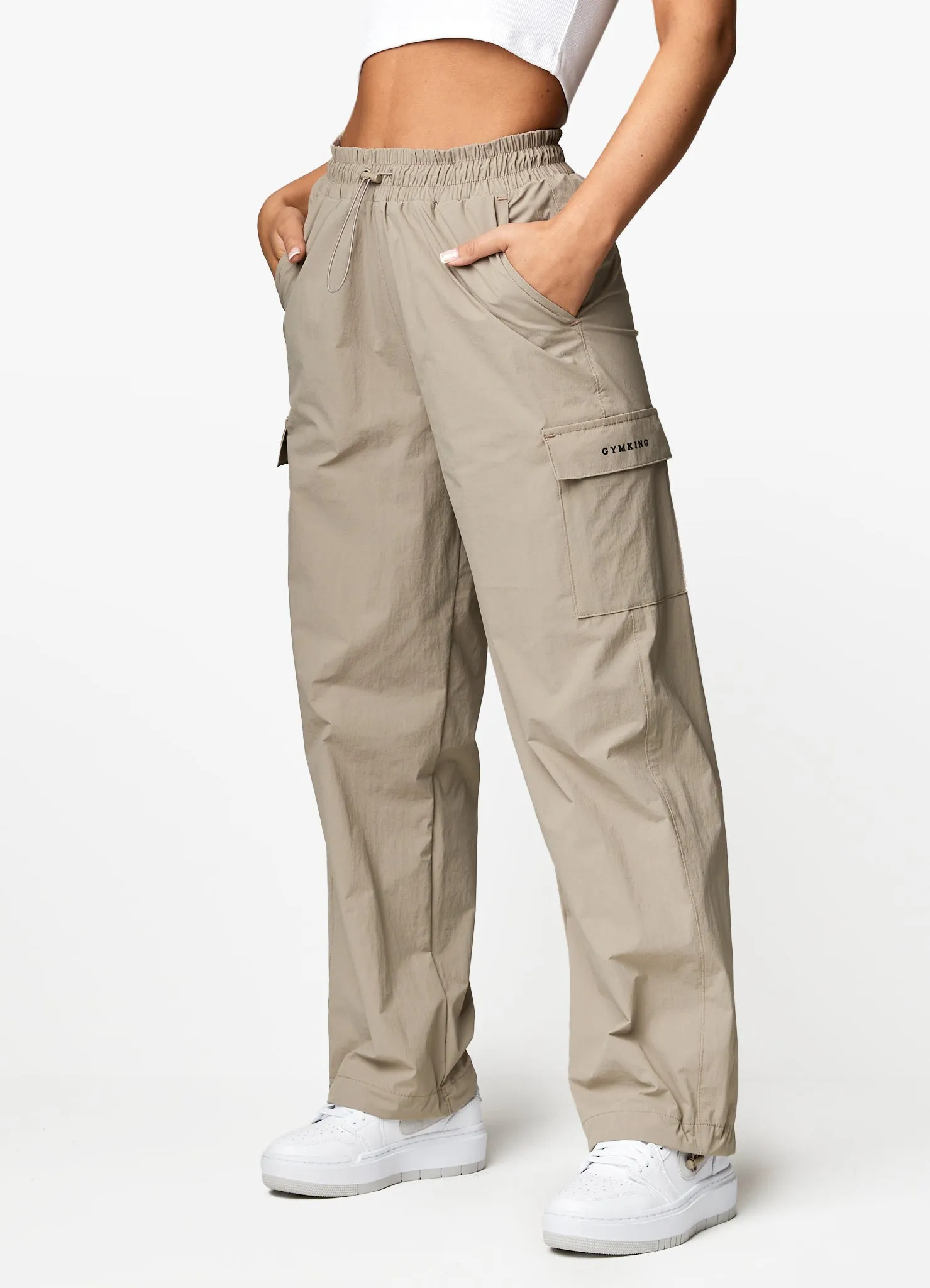 Gym King Utility Woven Tracksuit - Mocha