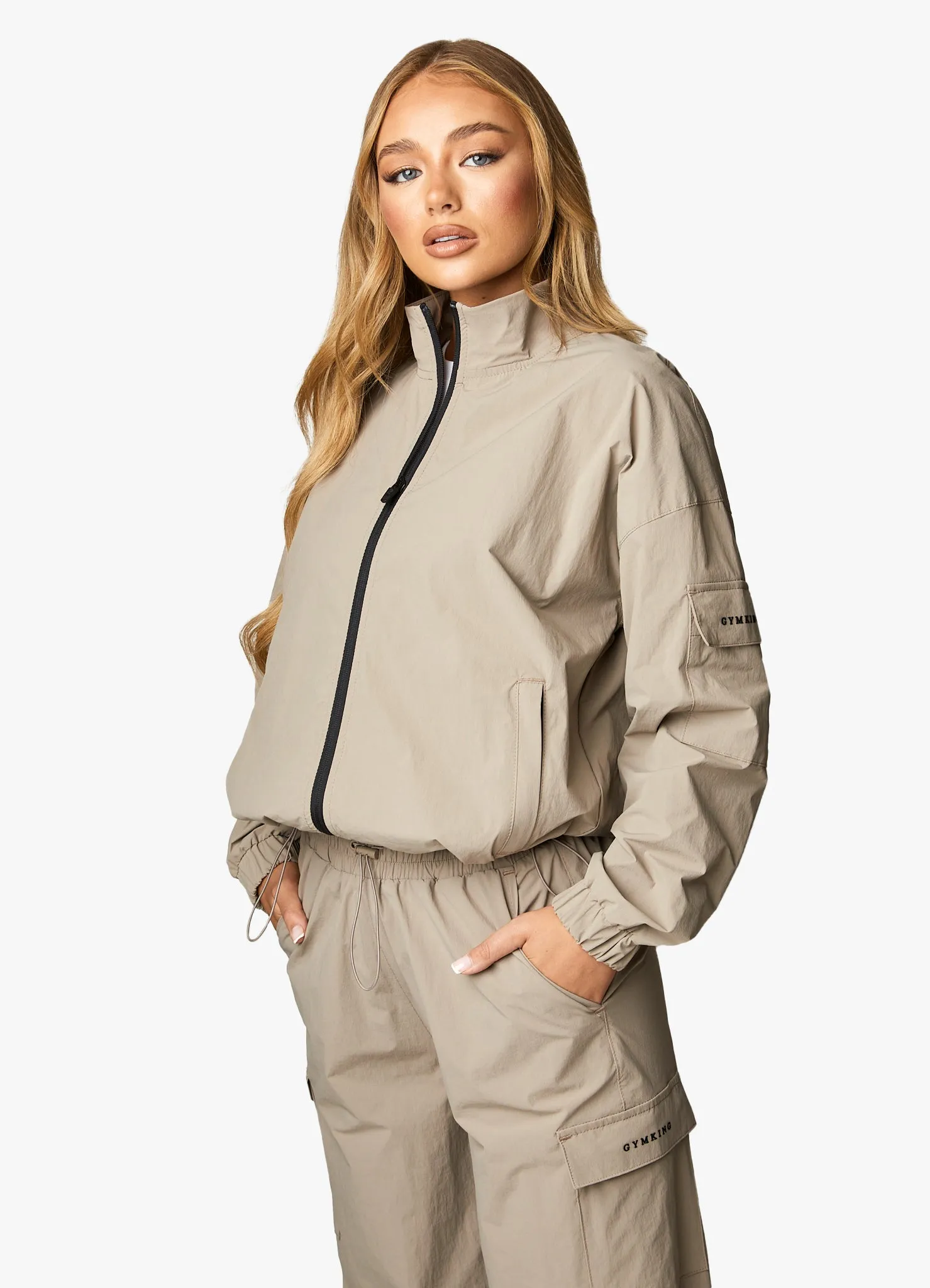 Gym King Utility Woven Tracksuit - Mocha