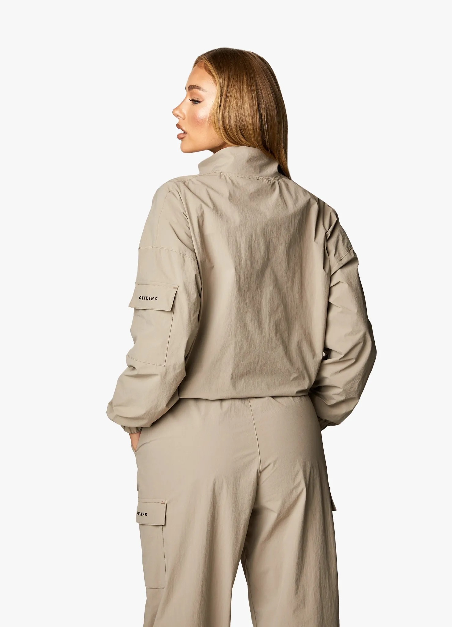 Gym King Utility Woven Tracksuit - Mocha