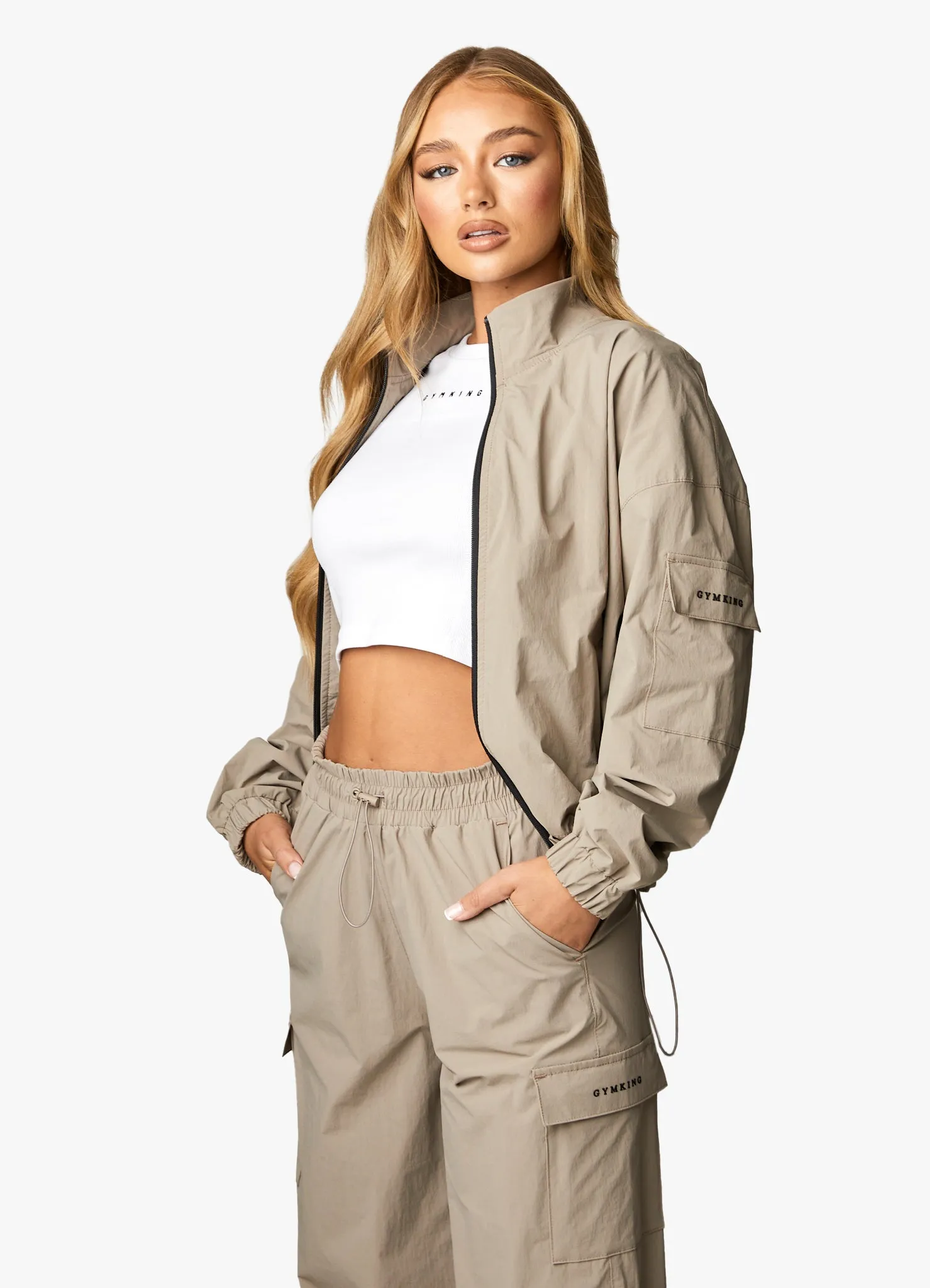 Gym King Utility Woven Tracksuit - Mocha