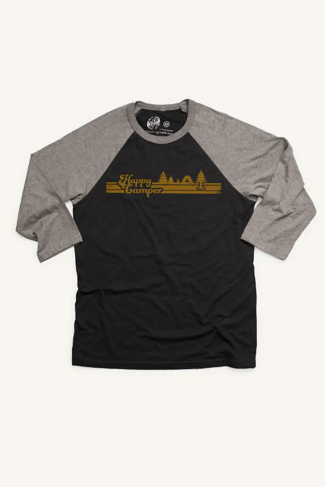 Happy Camper Baseball Shirt (Unisex)