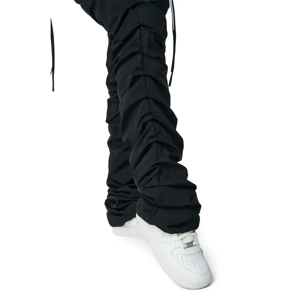 High Rise Utility Stacked Pants - Black