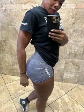 High Waist Acid Wash Shorts