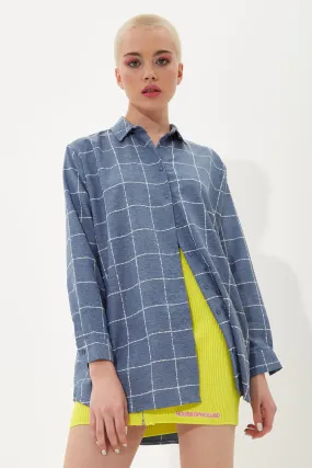 House Of Holland Navy Checked Shirt