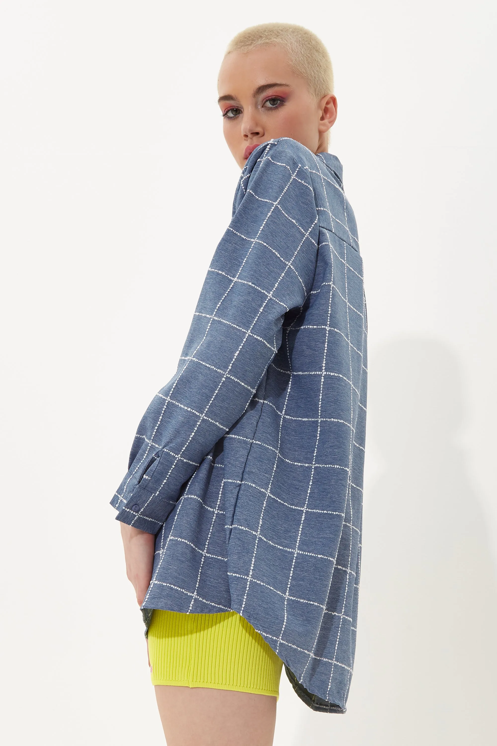 House Of Holland Navy Checked Shirt