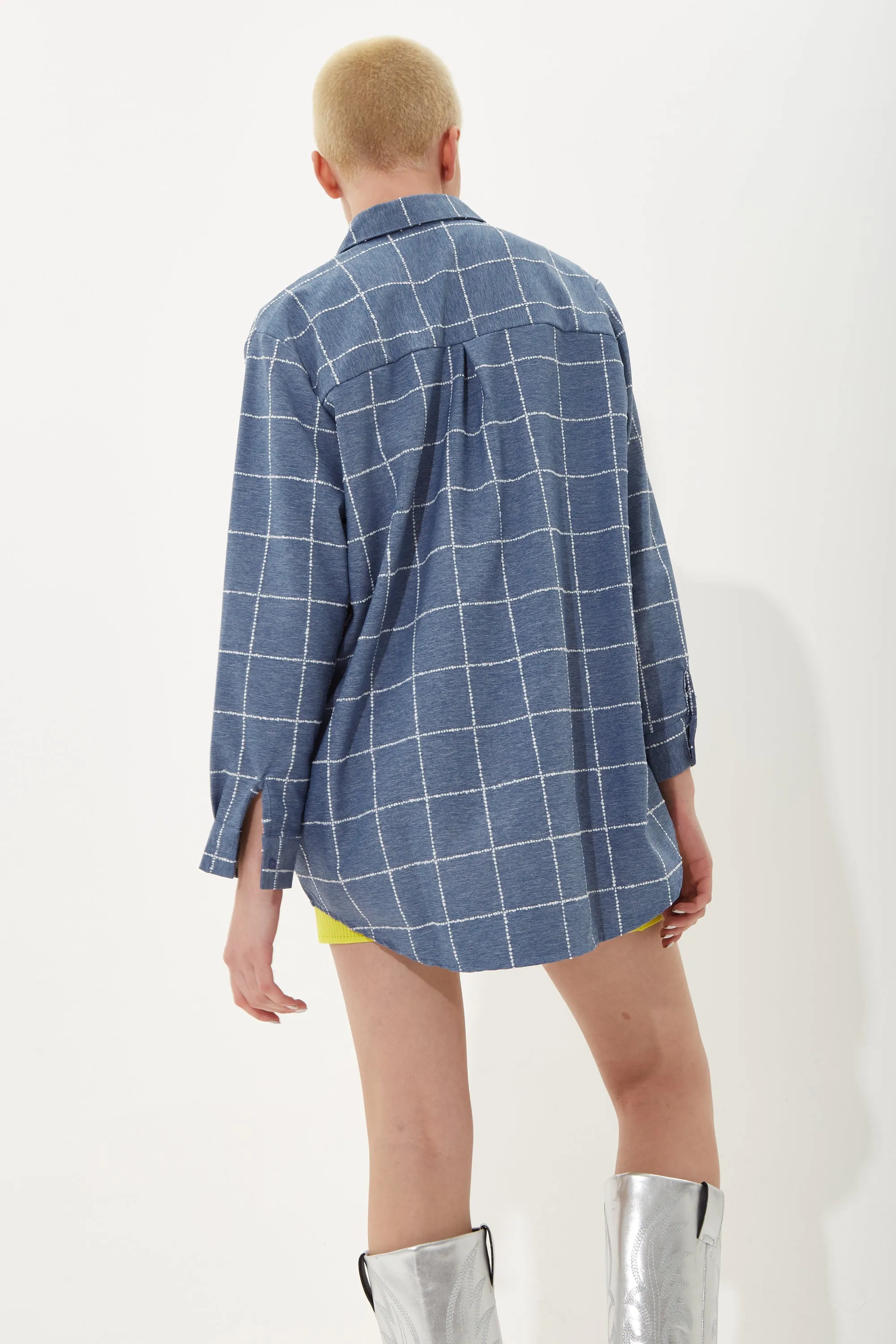 House Of Holland Navy Checked Shirt