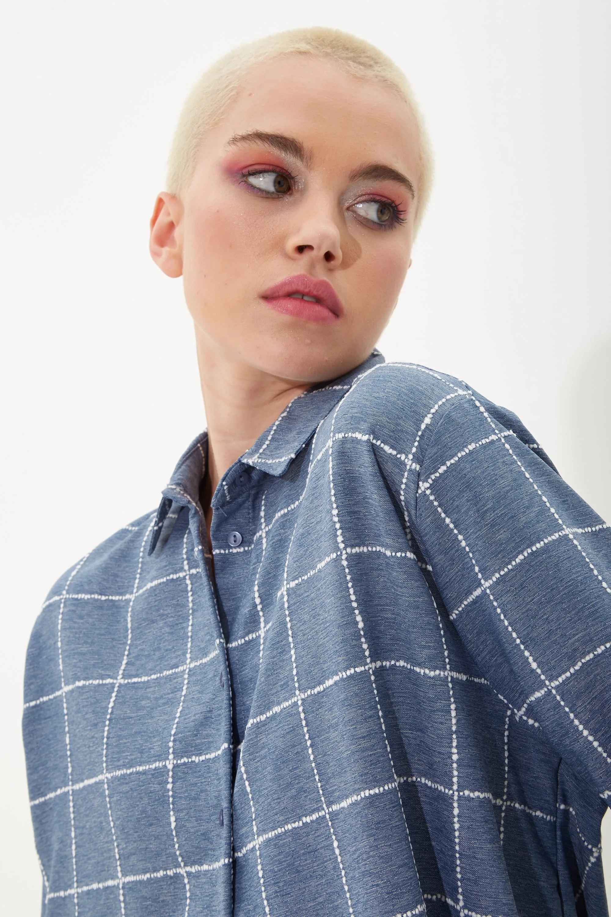 House Of Holland Navy Checked Shirt