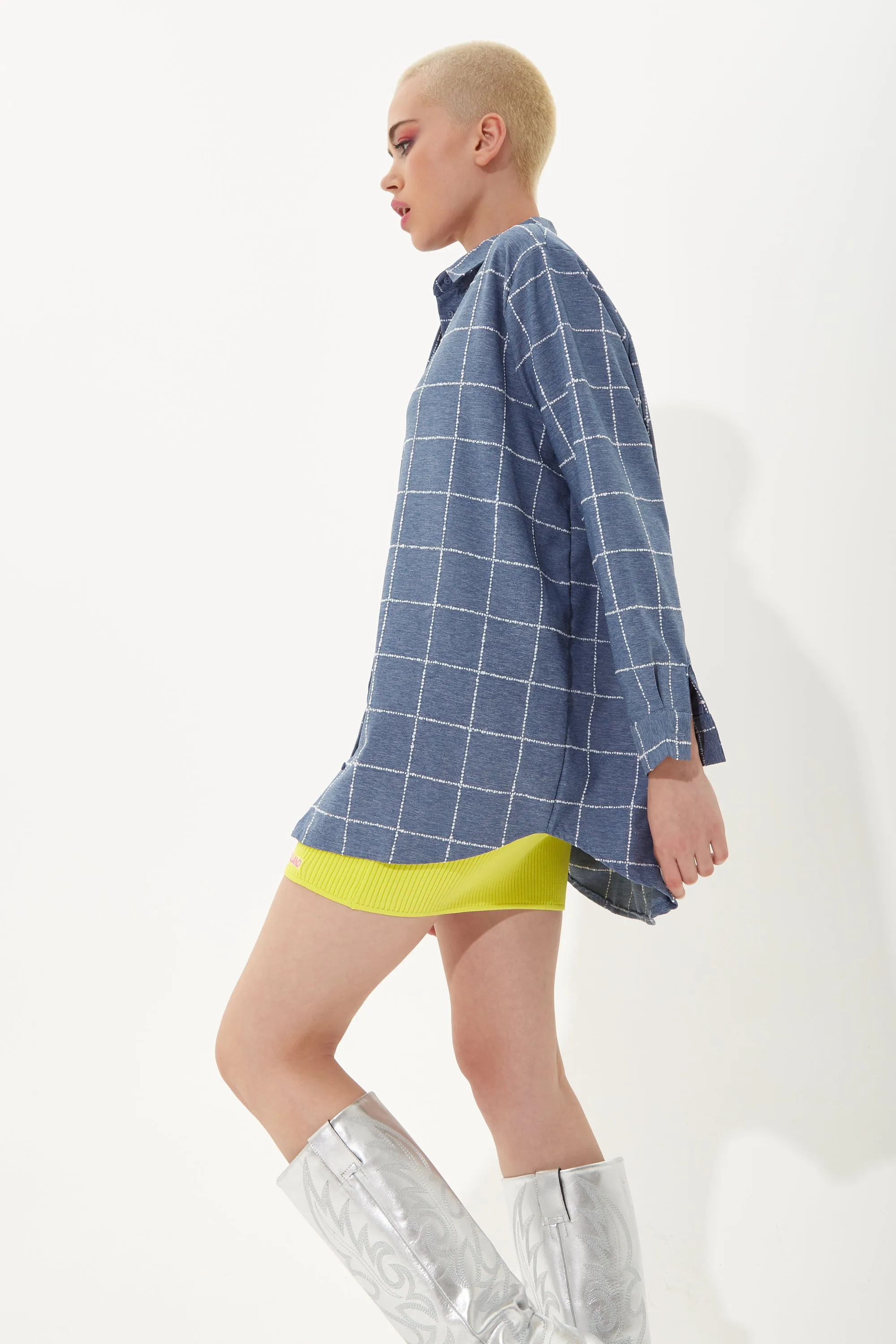 House Of Holland Navy Checked Shirt