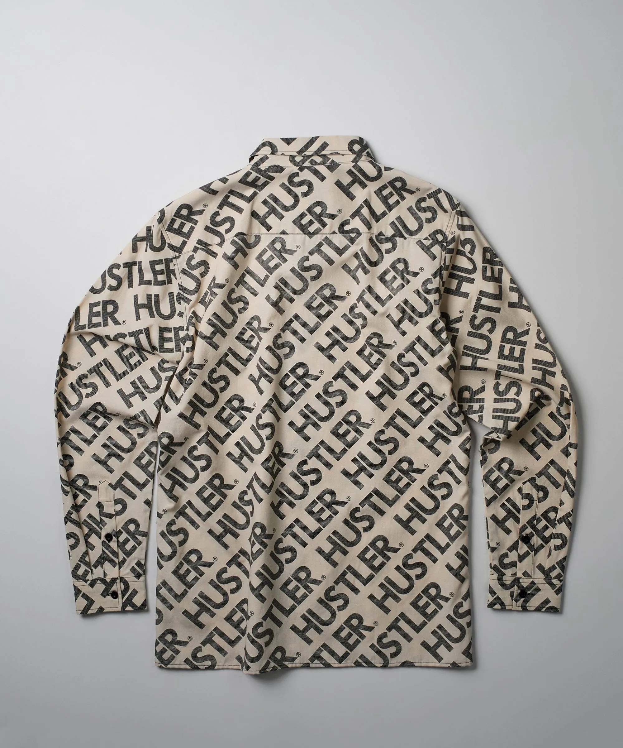 Hustler Logo Long Sleeve Oxford Shirt
