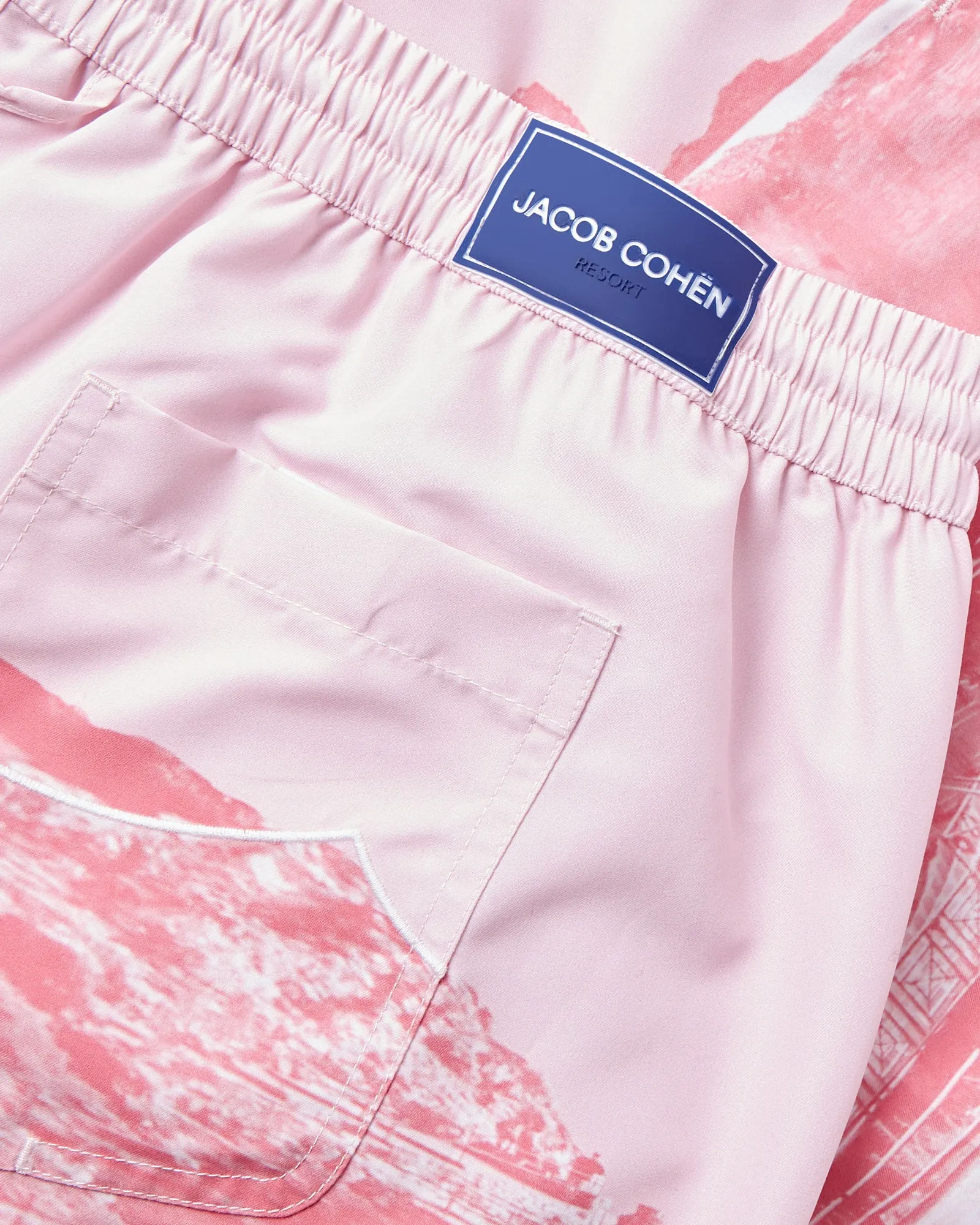 Jacob Cohen Taorima Print Quick Dry Swim Shorts (Rosewater)