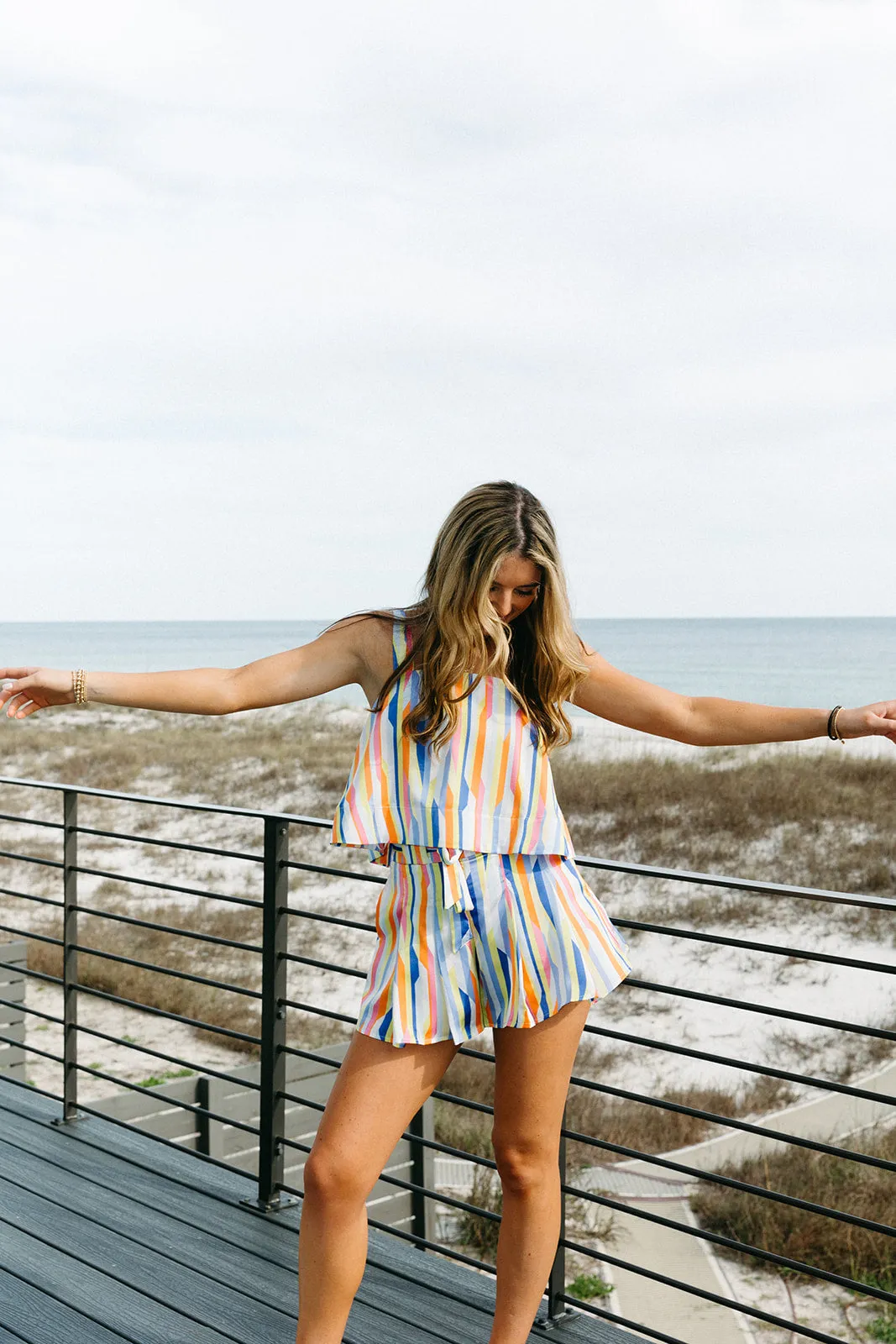 Jane Stripe Shorts - Morocco Stripe