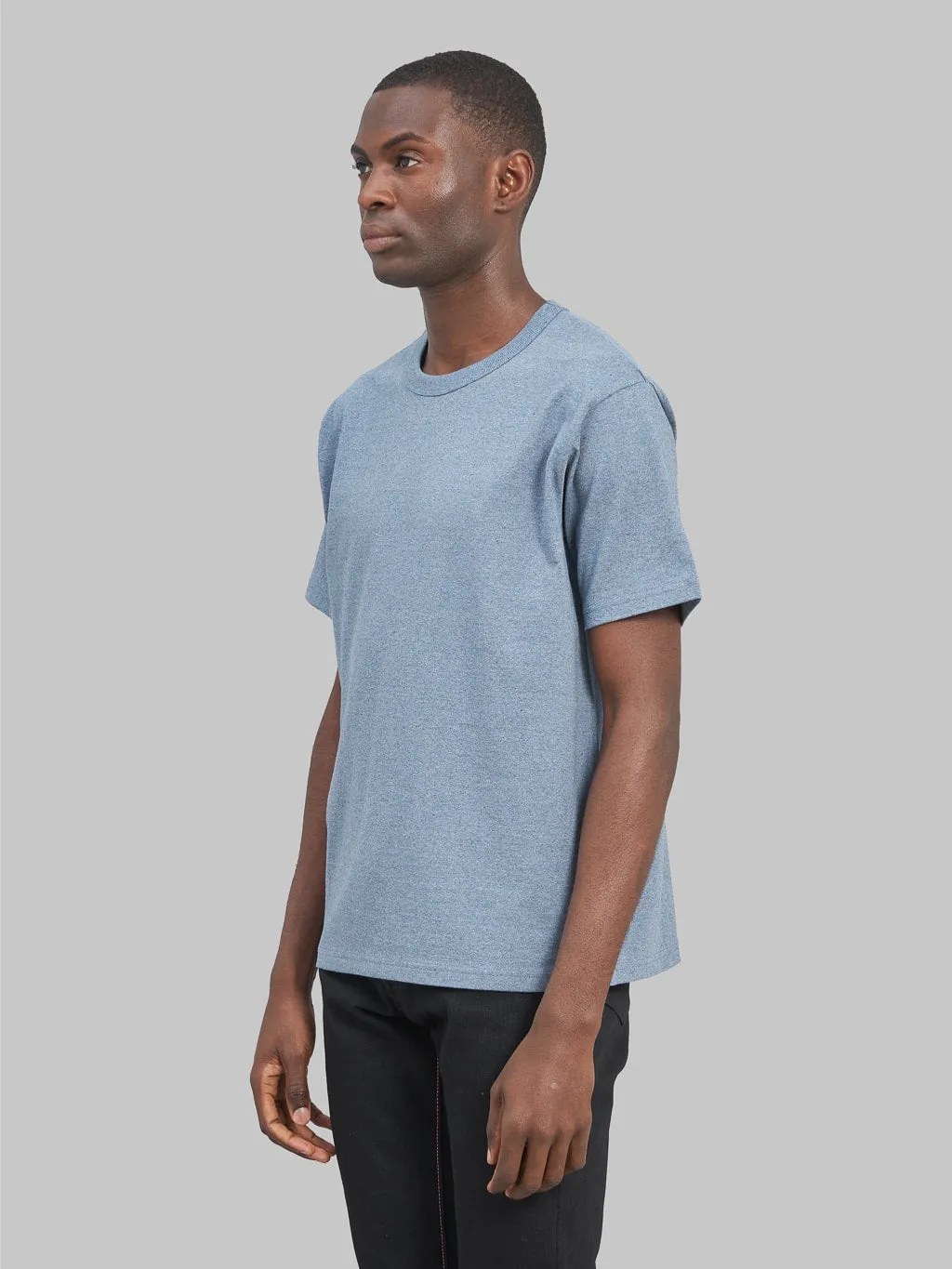 Japan Blue Recycled Denim T-shirt Mid Indigo