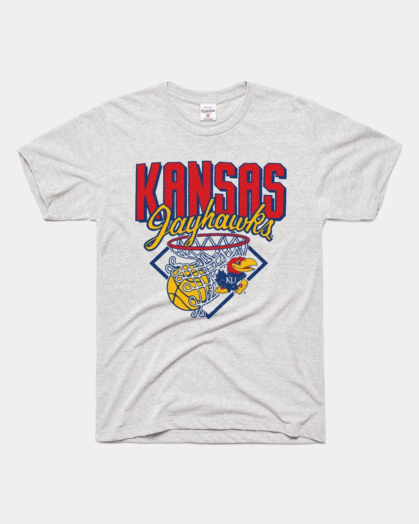 Kansas Jayhawks Nothin' But Net Ash T-Shirt