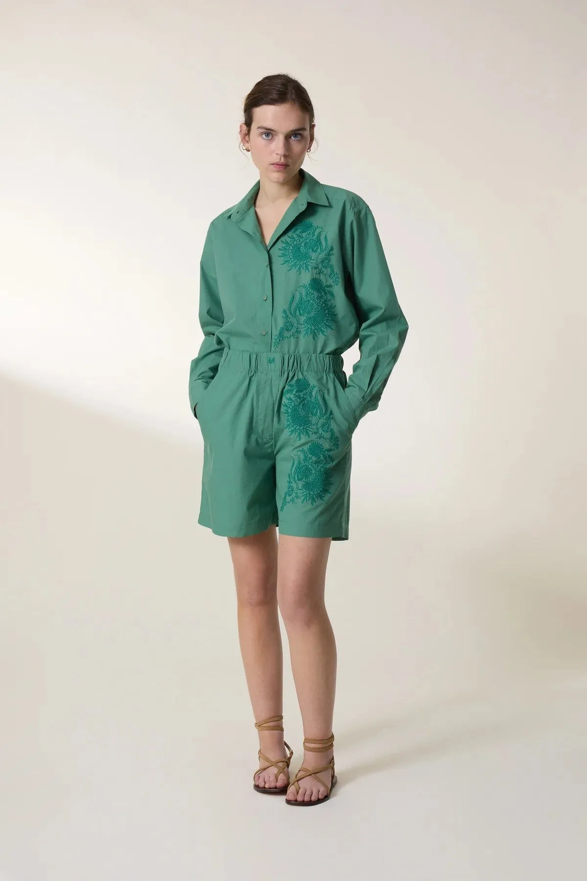 Leon & Harper Quiwi Board Shorts Grass