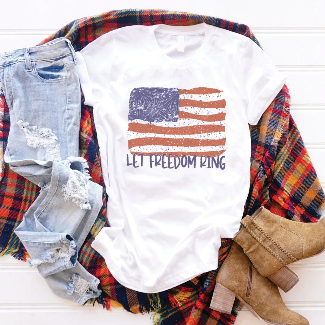 Let Freedom Ring Western Graphic T-Shirt - WE178