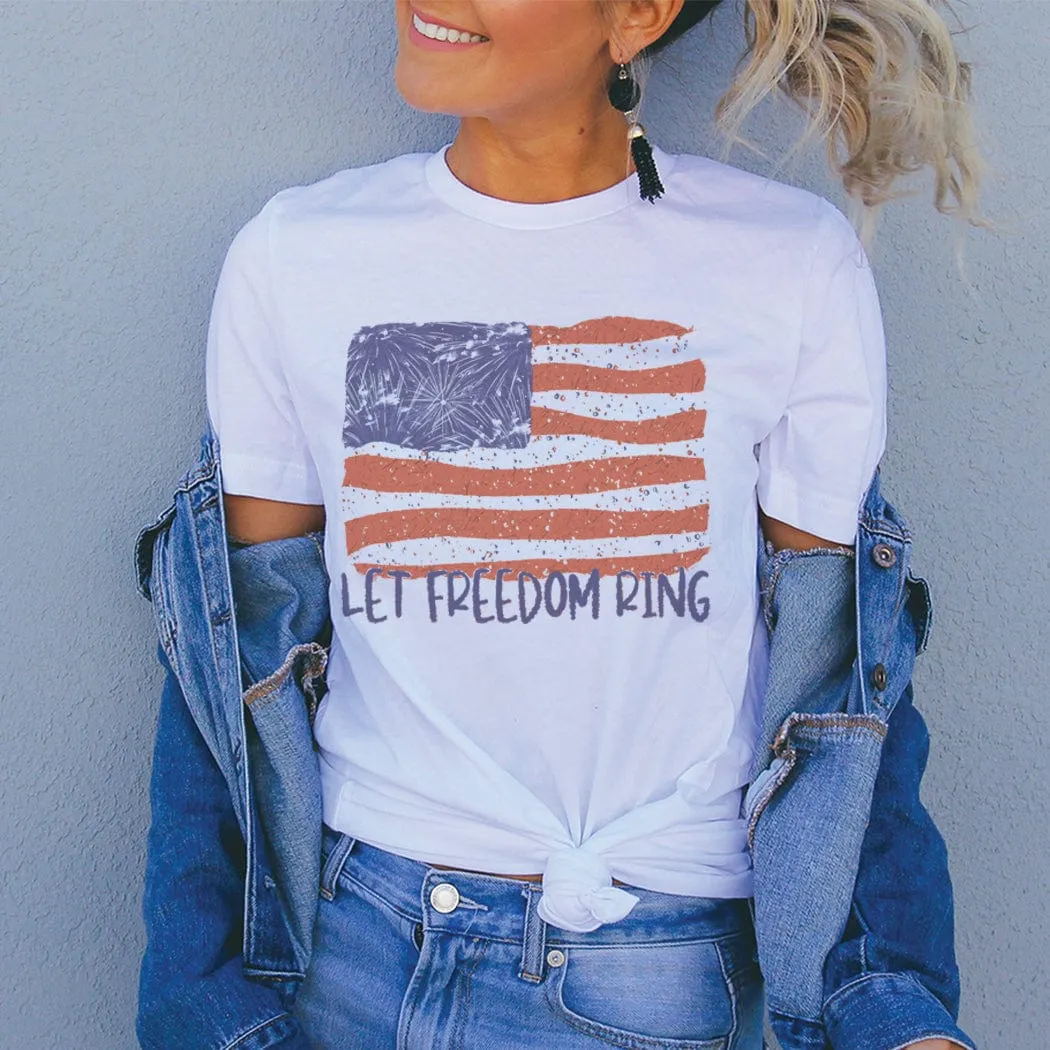 Let Freedom Ring Western Graphic T-Shirt - WE178