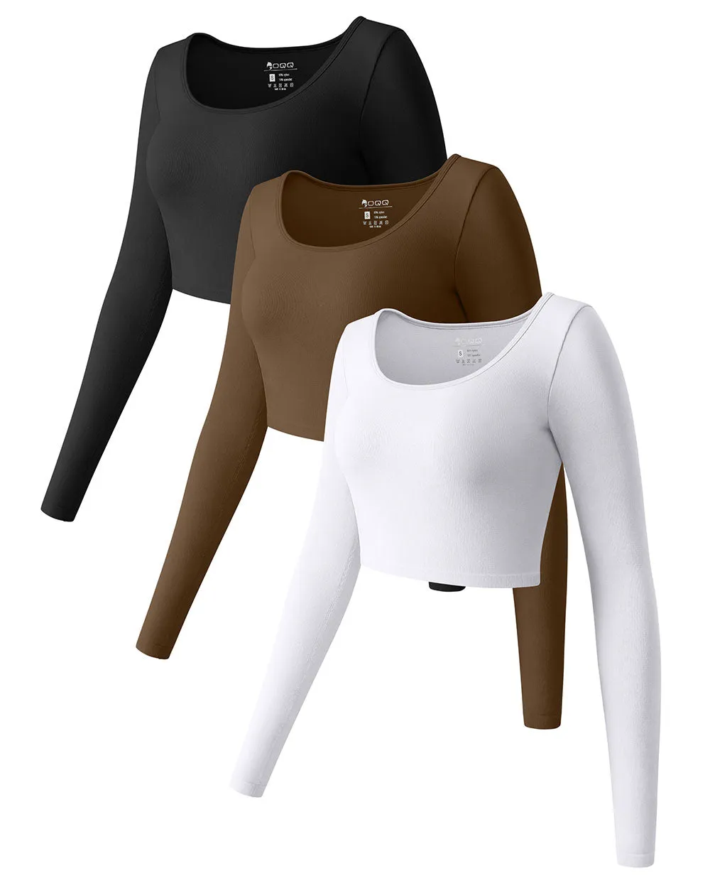 Long Sleeve Round Neck  Crop Tops