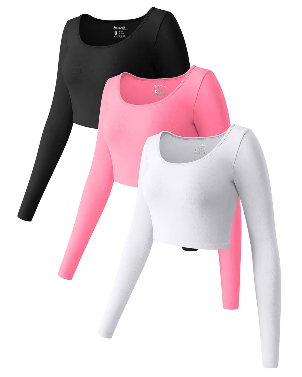 Long Sleeve Round Neck  Crop Tops