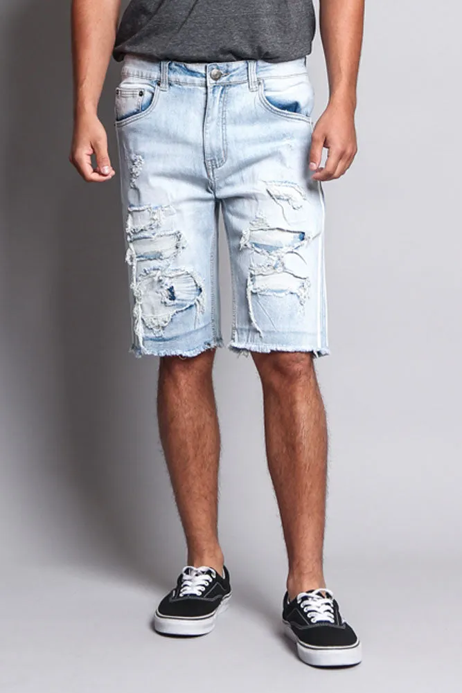 Men's Distressed Tape Shorts