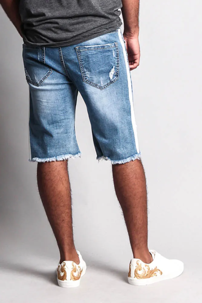 Men's Distressed Tape Shorts