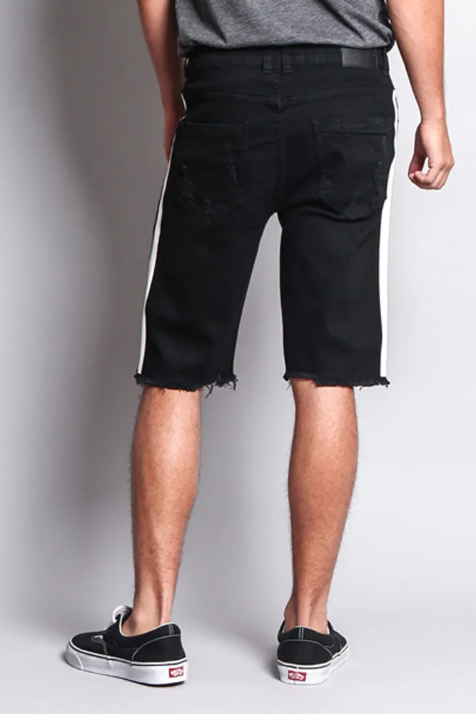 Men's Distressed Tape Shorts