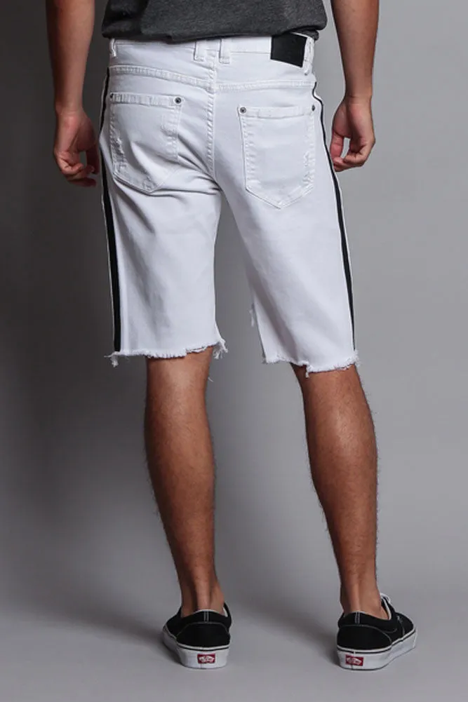 Men's Distressed Tape Shorts