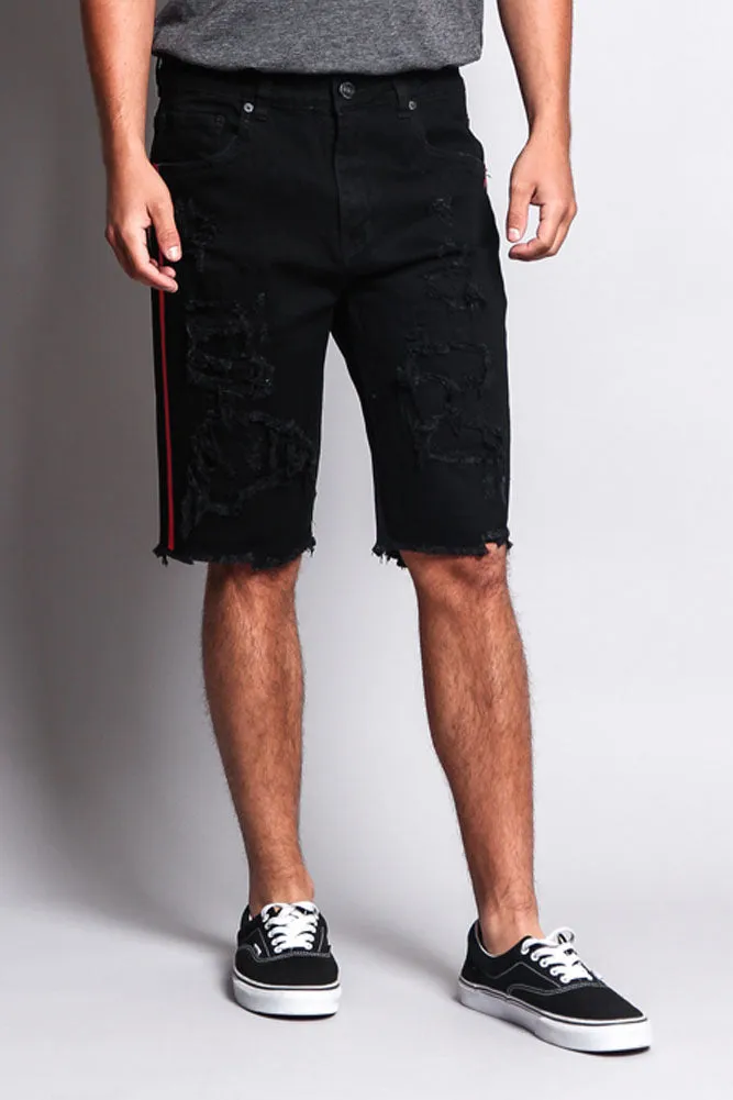 Men's Distressed Tape Shorts