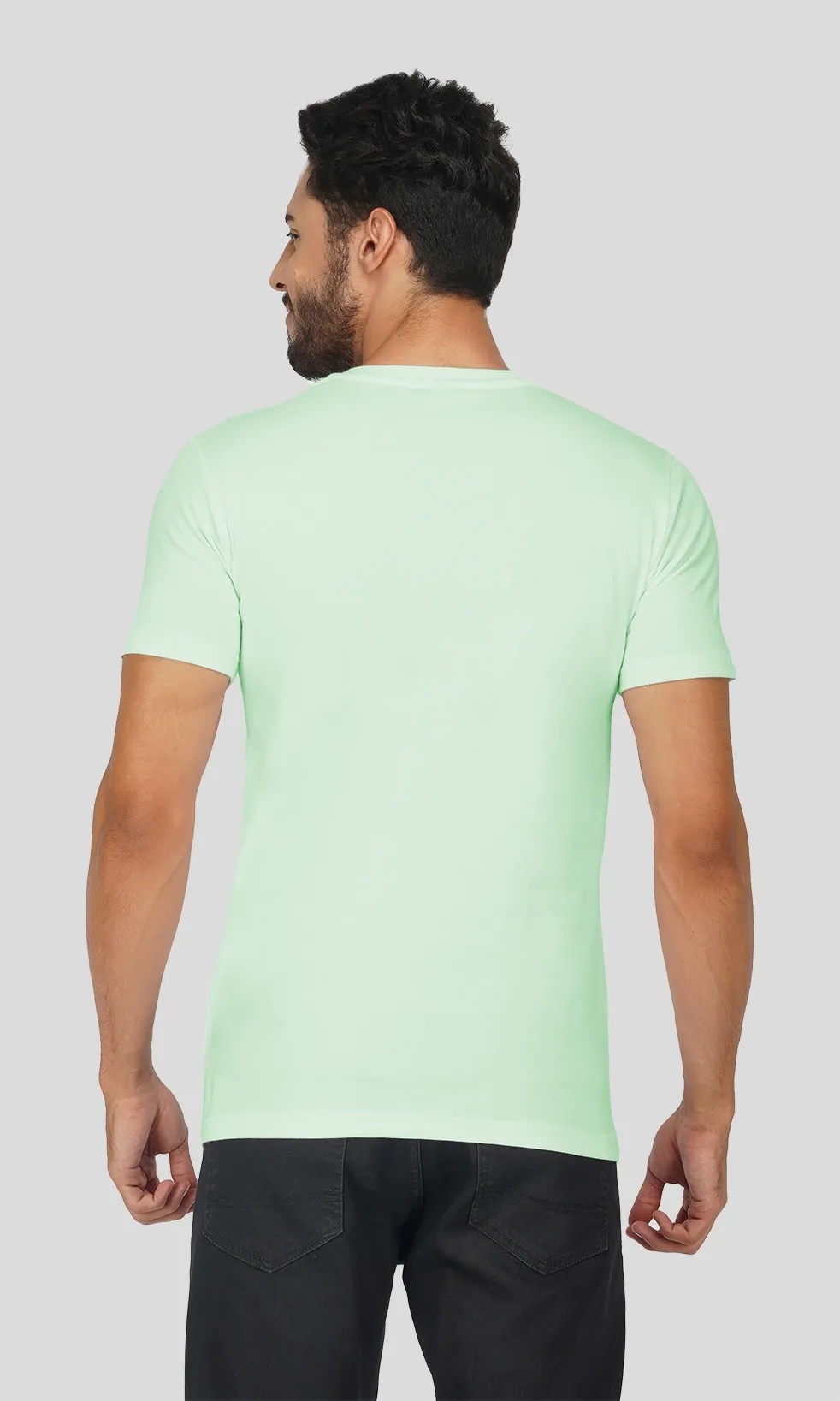 Men's Regular Fit Halfsleeves T-shirts - Panda In Pocket