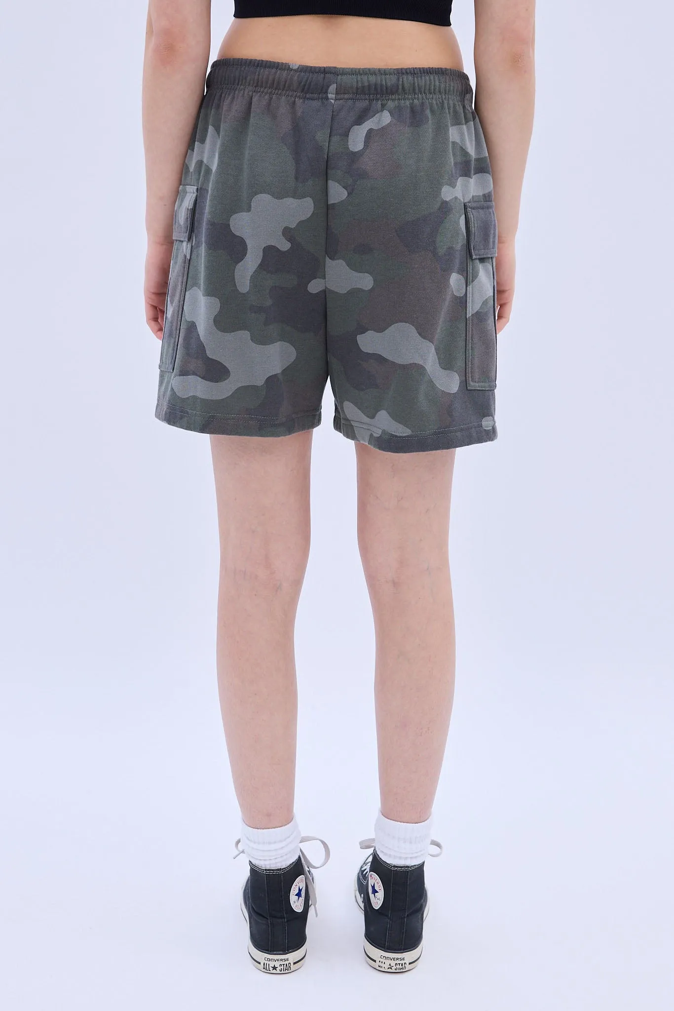 Mid Rise Fleece Cargo Short