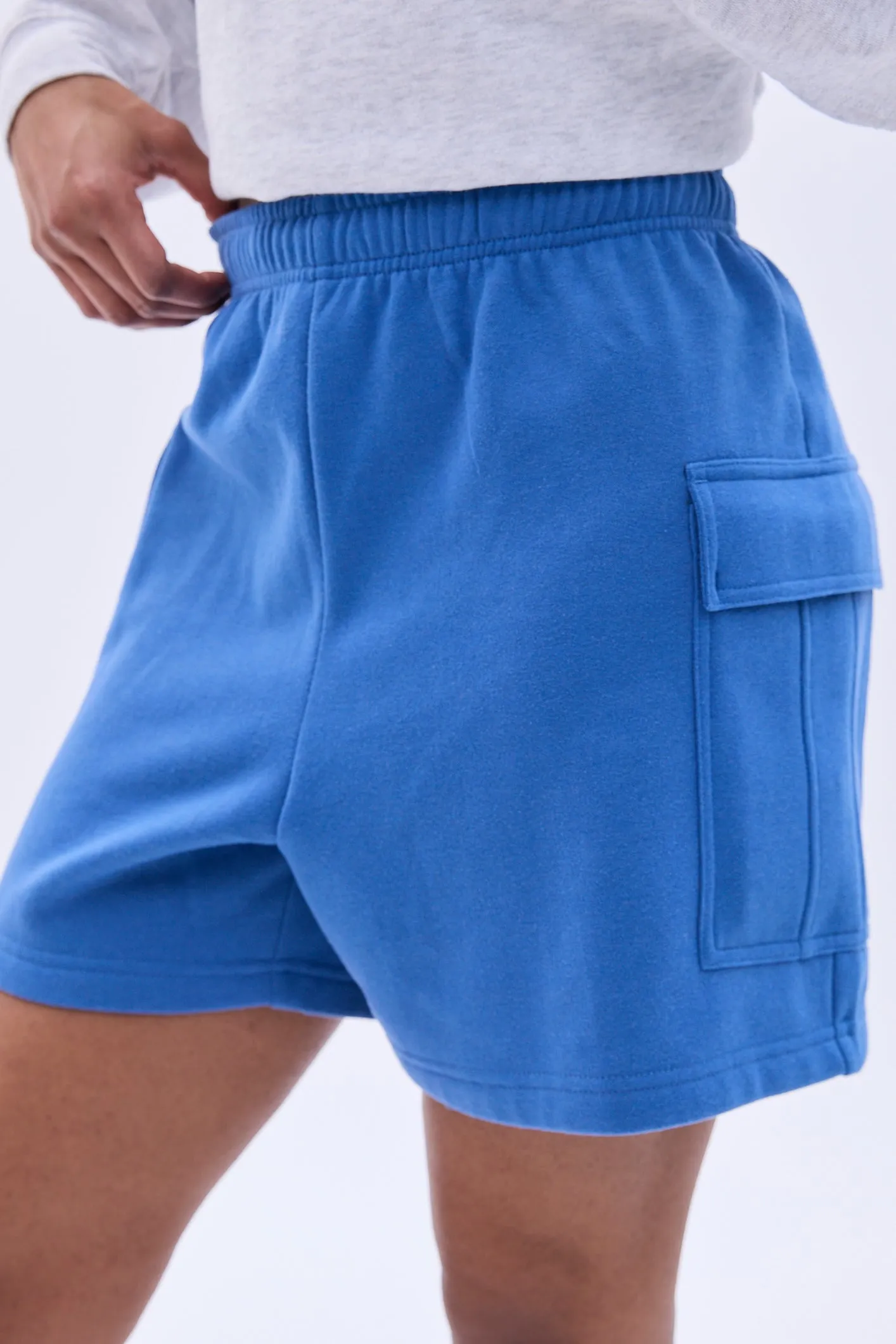 Mid Rise Fleece Cargo Short