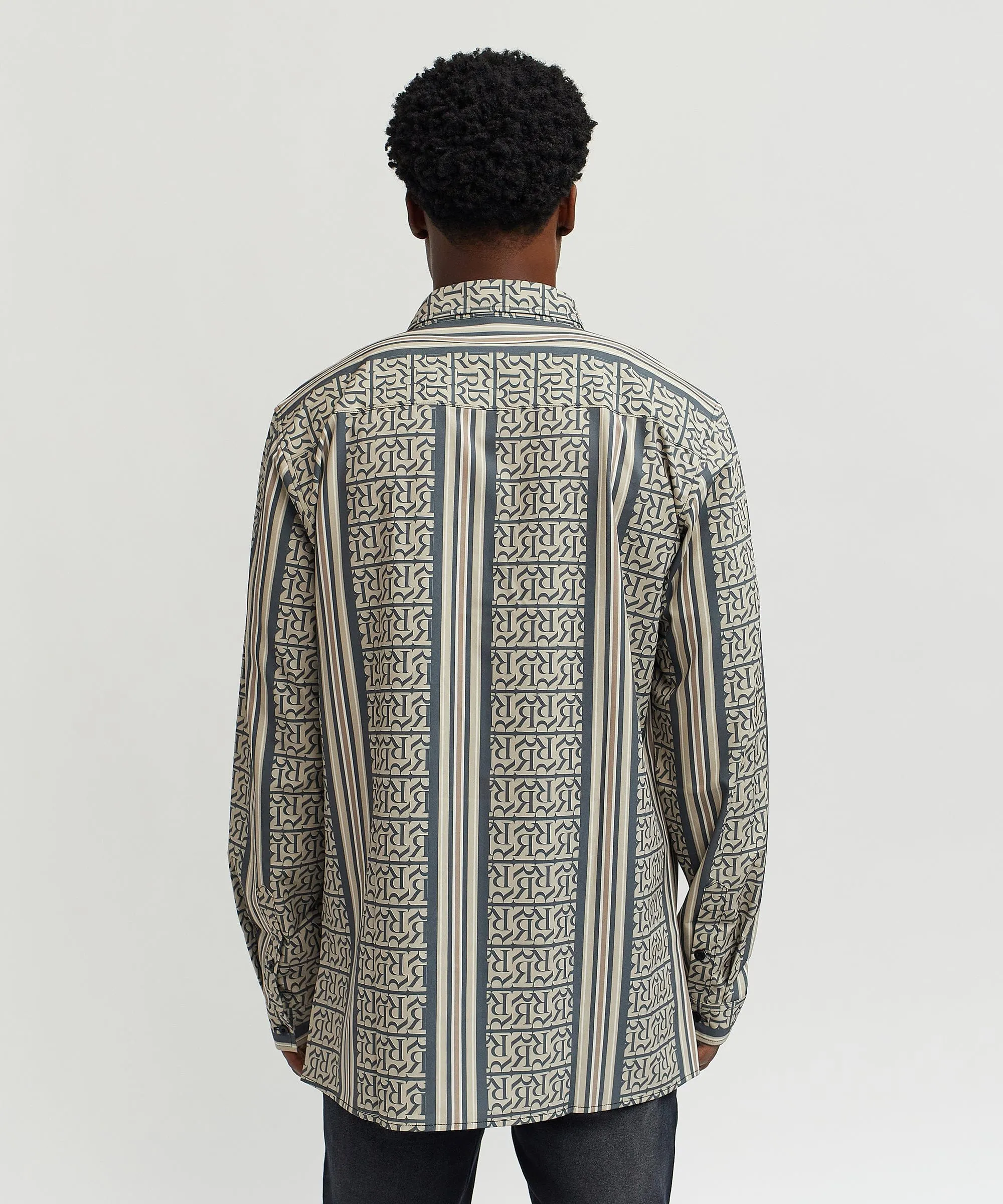 Monogram Long Sleeve Woven Shirt