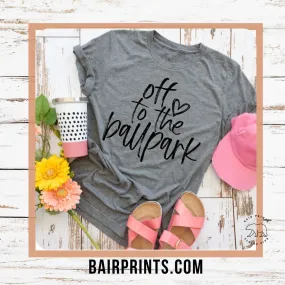 Off to the Ball Park. Unisex Small-3XL
