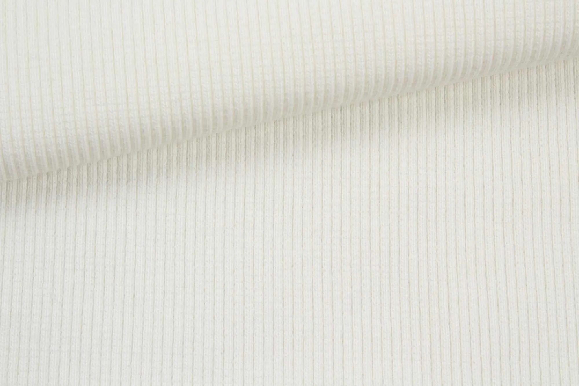 Organic Cotton Stretch Rib 2x2 -  Off-white