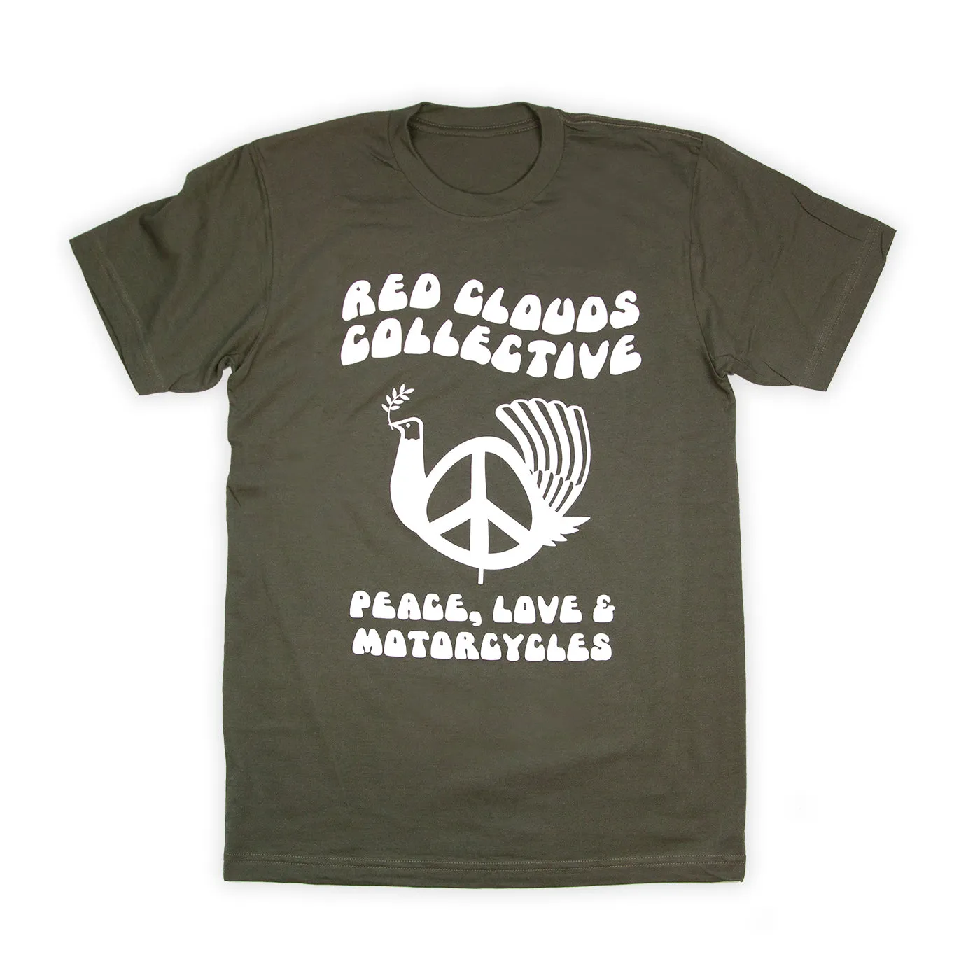 Peace Bird Tee - Olive Drab