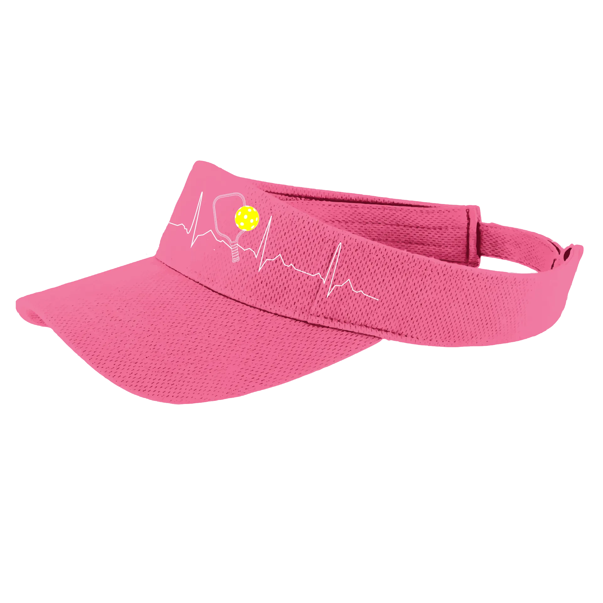 Pickleball Heartbeat EKG | Pickleball Visors | Moisture Wicking 100% Polyester