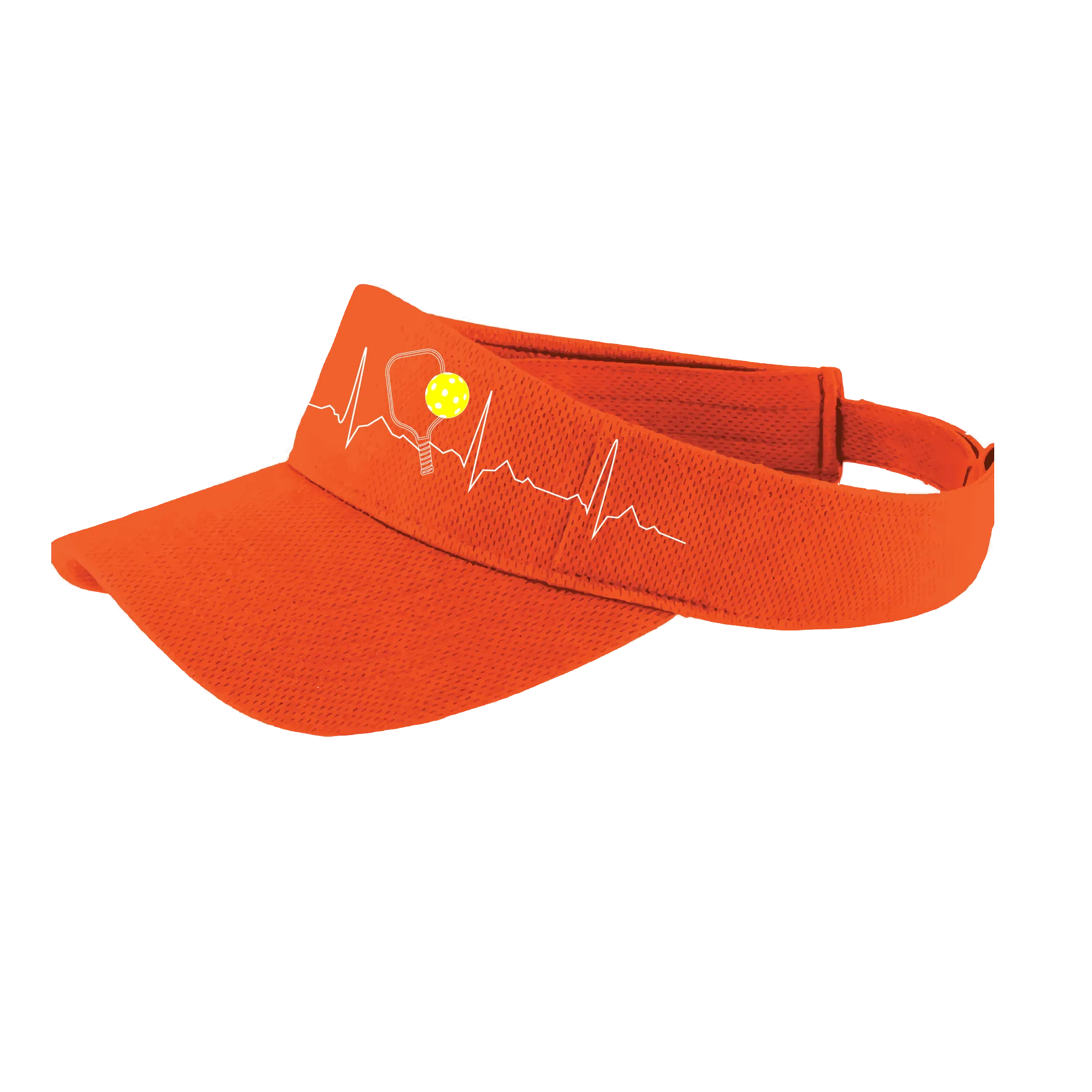 Pickleball Heartbeat EKG | Pickleball Visors | Moisture Wicking 100% Polyester