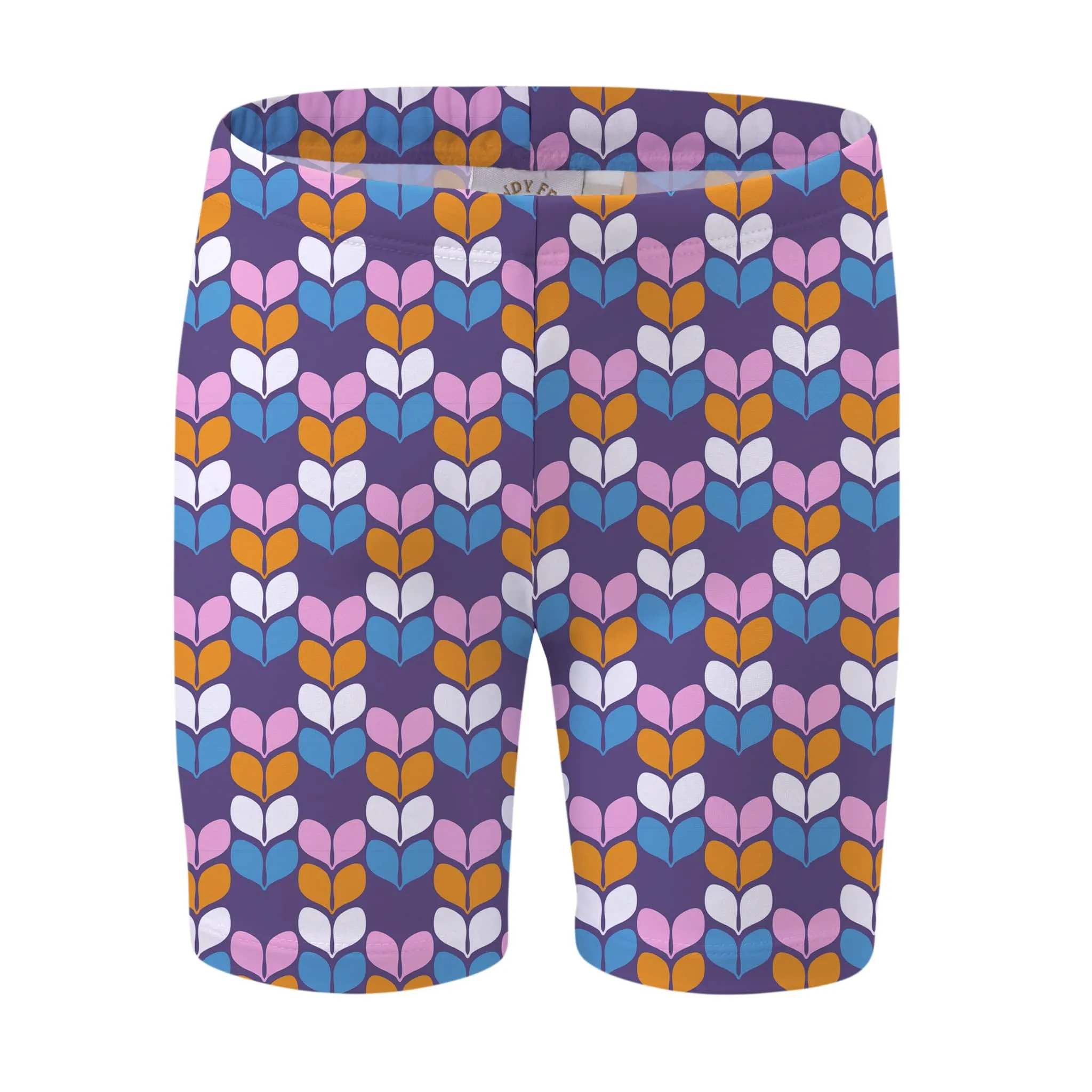 Retro Geo Petal LONG Swim Shorts
