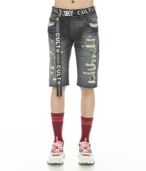 ROCKER SHORT JAPANESE SELVAGE RIDGED w/ BELT IN TARVICK