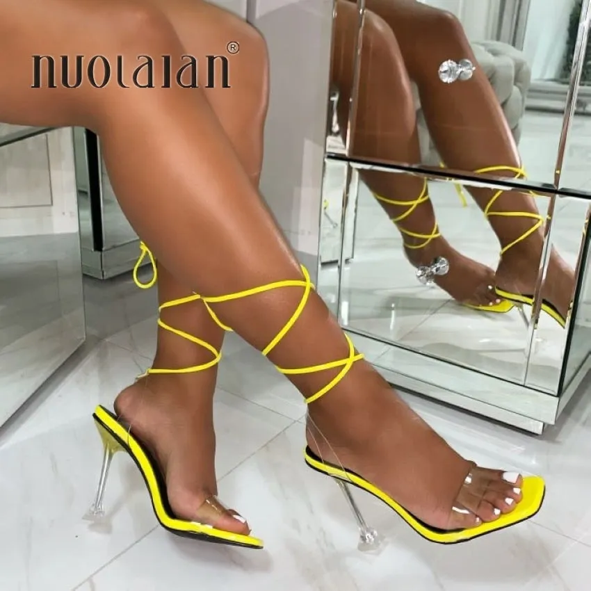 Summer High 10.5CM Heels Frauen Pumps Knöchel Kreuz Riemen Sandalen Schuhe  Damen Peep Toe High Heels Kleid Party Schuhe