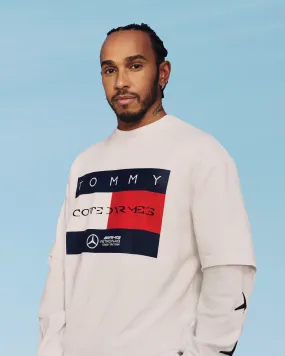 White Clarence Ruth Flag Tee with Tommy x Mercedes-AMG F1 Branding