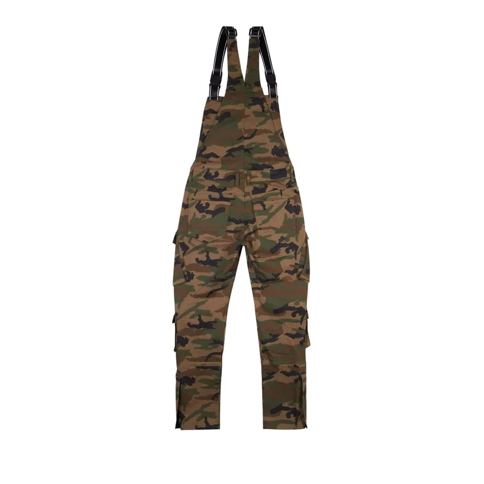 Woodland Camo Utility Cargo Overalls for Men - Durable and Multi-Pocket Design
