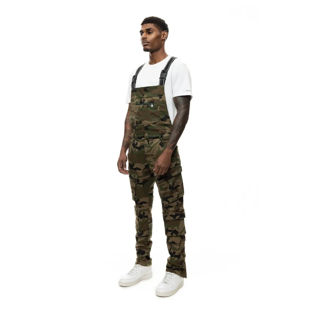 Woodland Camo Utility Cargo Overalls for Men - Durable and Multi-Pocket Design