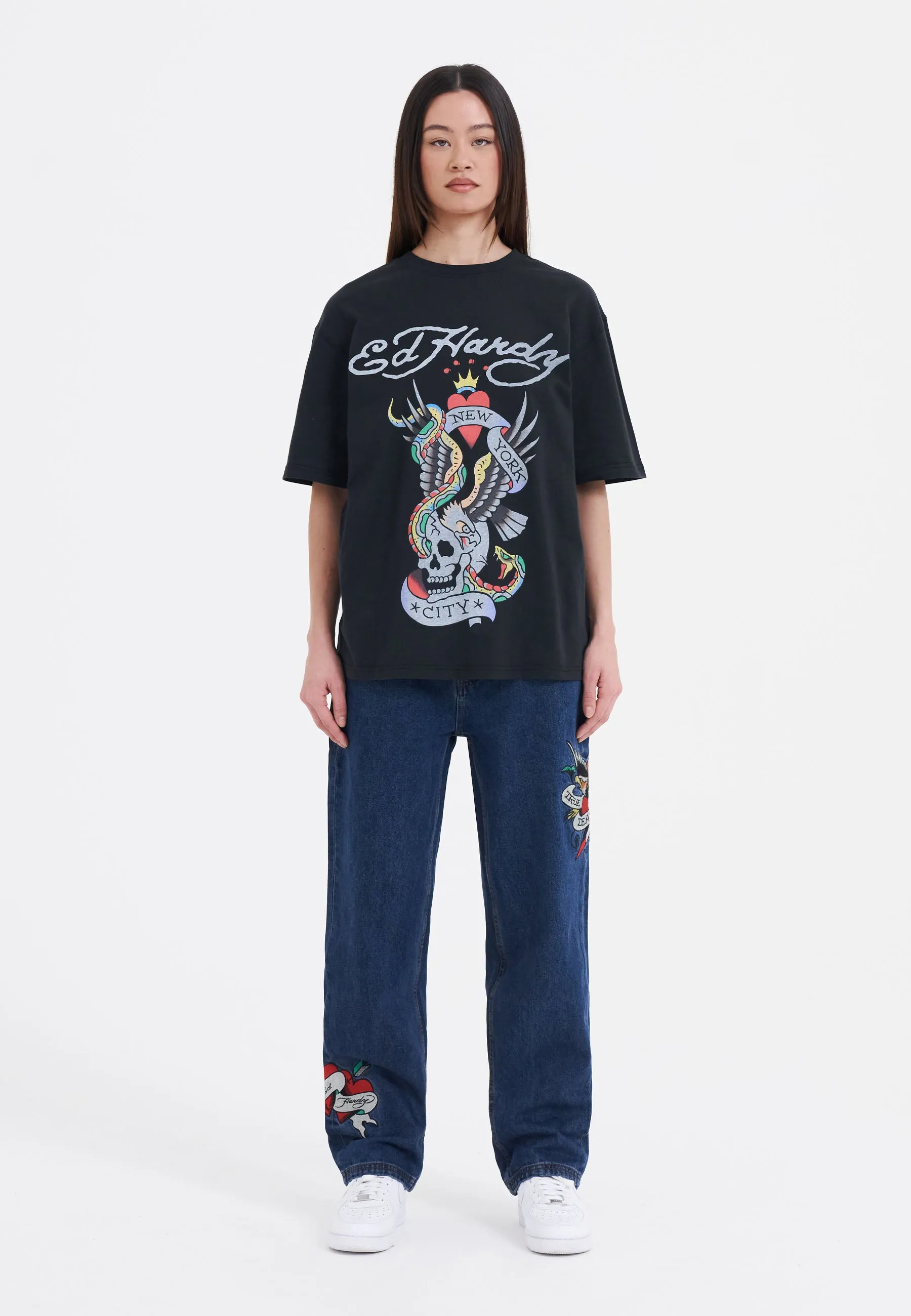 Womens New York City Tshirt Top - Black
