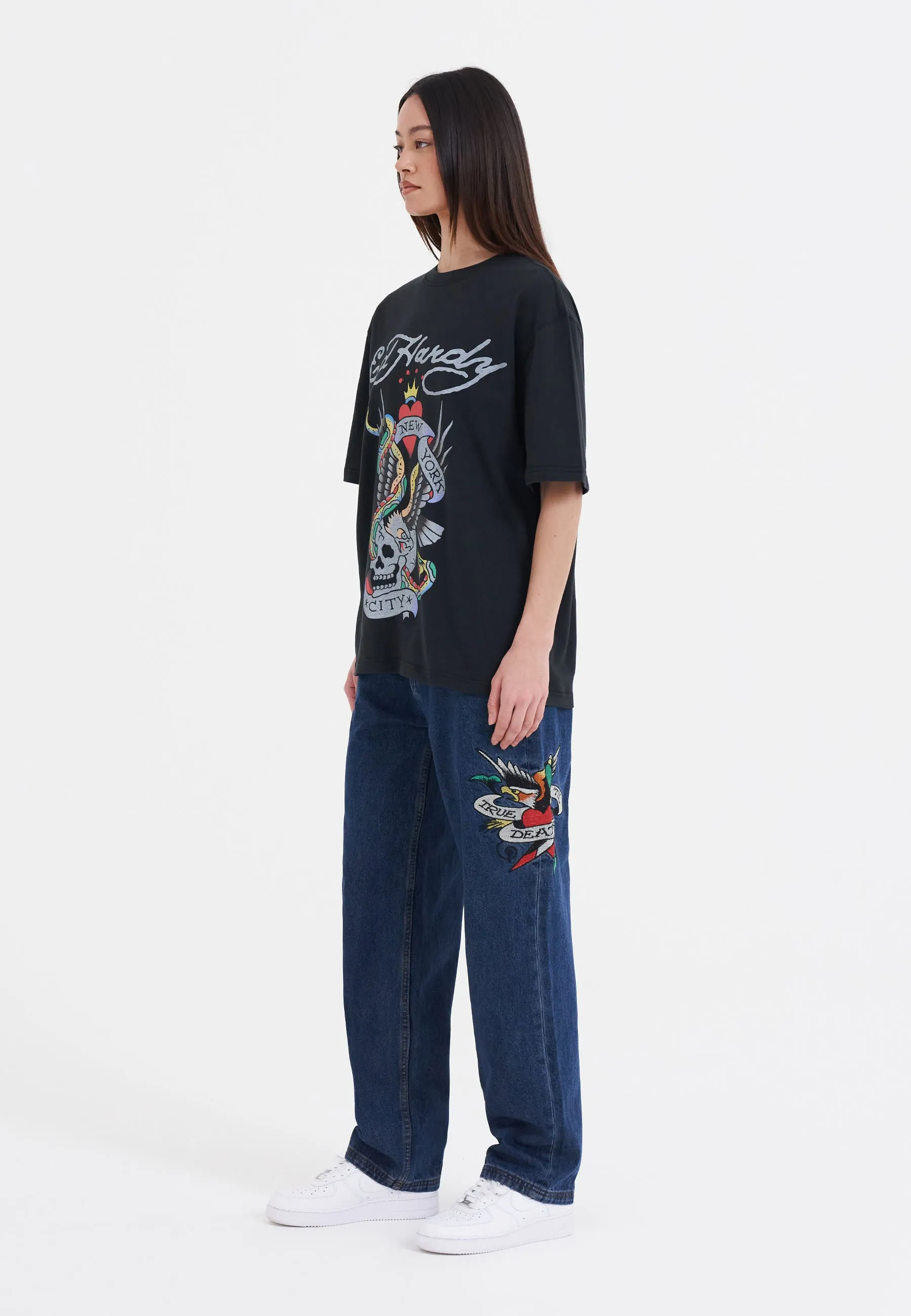 Womens New York City Tshirt Top - Black